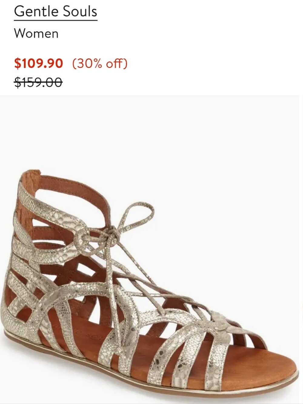Gentle Souls Gladiator Sandals